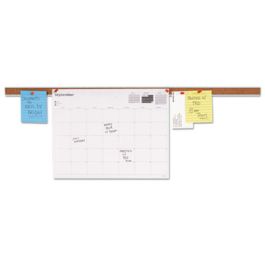 Cork Bulletin Bar, 1" x 24", Brown/Silver