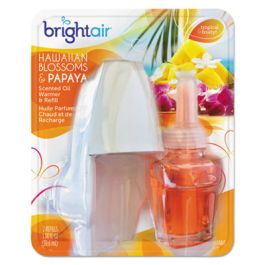 Electric Scented Oil Air Freshener Warmer and Refill Combo, Hawaiian Blossoms and Papaya, 0.67 oz