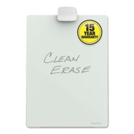 Glass Dry Erase Desktop Copy Holder, 20 Sheet Capacity, Glass/Plastic, White