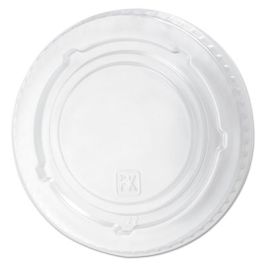 Kal-Clear/Nexclear Drink Cup Lids, Flat Lid with No Slot, Fits 12 oz to 20 oz Cold Cups, Plastic, Clear, 1,000/Carton