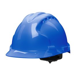 Type II Hard Hat with HDPE Shell, EPS Impact Liner, Polyester Suspension and Wheel Ratchet Adjustment, Blue, OS 280-AHS150-50