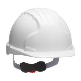 Cap Style Hard Hat with HDPE Shell, 6-Point Polyester Suspension and Wheel Ratchet Adjustment, White, OS 280-EV6151-10