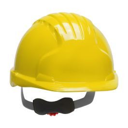 Cap Style Hard Hat with HDPE Shell, 6-Point Polyester Suspension and Wheel Ratchet Adjustment, Yellow, OS 280-EV6151-20