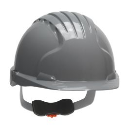 Cap Style Hard Hat with HDPE Shell, 6-Point Polyester Suspension and Wheel Ratchet Adjustment, Gray, OS 280-EV6151-40
