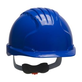 Cap Style Hard Hat with HDPE Shell, 6-Point Polyester Suspension and Wheel Ratchet Adjustment, Blue, OS 280-EV6151-50