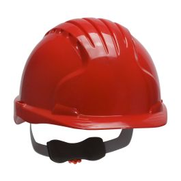 Cap Style Hard Hat with HDPE Shell, 6-Point Polyester Suspension and Wheel Ratchet Adjustment, Red, OS 280-EV6151-60
