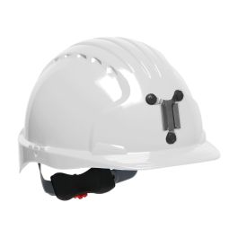 Standard Brim Mining Hard Hat with HDPE Shell, 6-Point Polyester Suspension and Wheel Ratchet Adjustment, White, OS 280-EV6151M-10