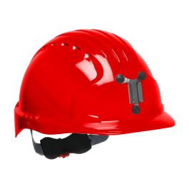 Standard Brim Mining Hard Hat with HDPE Shell, 6-Point Polyester Suspension and Wheel Ratchet Adjustment, Red, OS 280-EV6151M-60