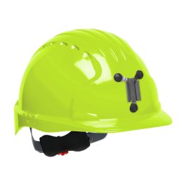 Standard Brim Mining Hard Hat with HDPE Shell, 6-Point Polyester Suspension and Wheel Ratchet Adjustment, Neon Yellow, OS 280-EV6151M-LY
