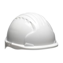 Evolution® Deluxe 6151 Short Brim Hard Hat with HDPE Shell, 6-Point Polyester Suspension and Wheel Ratchet Adjustment, White, OS 280-EV6151S-10