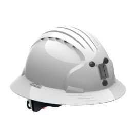 Full Brim Mining Hard Hat with HDPE Shell, 6-Point Polyester Suspension and Wheel Ratchet Adjustment, White, OS 280-EV6161M-10
