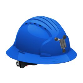 Full Brim Mining Hard Hat with HDPE Shell, 6-Point Polyester Suspension and Wheel Ratchet Adjustment, Blue, OS 280-EV6161M-50