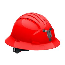 Full Brim Mining Hard Hat with HDPE Shell, 6-Point Polyester Suspension and Wheel Ratchet Adjustment, Red, OS 280-EV6161M-60