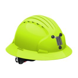 Full Brim Mining Hard Hat with HDPE Shell, 6-Point Polyester Suspension and Wheel Ratchet Adjustment, Neon Yellow, OS 280-EV6161M-LY