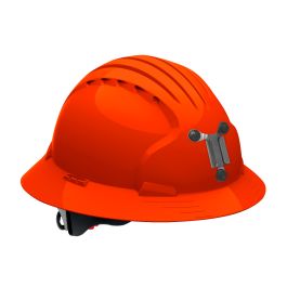 Full Brim Mining Hard Hat with HDPE Shell, 6-Point Polyester Suspension and Wheel Ratchet Adjustment, Neon Orange, OS 280-EV6161M-OR