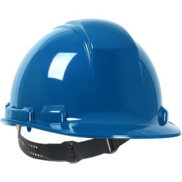 Cap Style Hard Hat with HDPE Shell, 4-Point Textile Suspension and Pin-Lock Adjustment, Sky Blue, OS 280-HP241-07