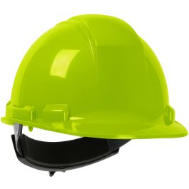 Cap Style, HDPE Shell, 4-Point Textile Suspension, Ratchet Adjustment, Hi-Vis Yellow, OS 280-HP241R-44