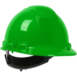 Cap Style, HDPE Shell, 4-Point Textile Suspension, Ratchet Adjustment, Lime, OS 280-HP241R-45