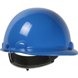 Cap Style Smooth Dome Hard Hat with HDPE Shell, 4-Point Textile Suspension and Wheel-Ratchet Adjustment, Sky Blue, OS 280-HP341R-07