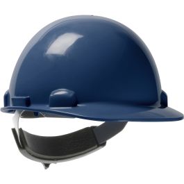 Cap Style Smooth Dome Hard Hat with HDPE Shell, 4-Point Textile Suspension and Swing Wheel-Ratchet Adjustment, Steel Blue, OS 280-HP341SR-71