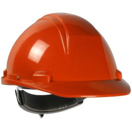 Type II, Cap Style Hard Hat with HDPE Shell, 4-Point Textile Suspension and Wheel Ratchet Adjustment, Orange, OS 280-HP542R-03