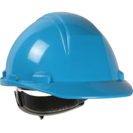 Type II, Cap Style Hard Hat with HDPE Shell, 4-Point Textile Suspension and Wheel Ratchet Adjustment, Light Blue, OS 280-HP542R-06