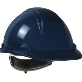 Type II, Cap Style Hard Hat with HDPE Shell, 4-Point Textile Suspension and Wheel Ratchet Adjustment, Navy, OS 280-HP542R-08