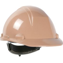 Type II, Cap Style Hard Hat with HDPE Shell, 4-Point Textile Suspension and Wheel Ratchet Adjustment, Beige, OS 280-HP542R-10