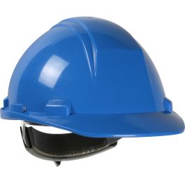 Type II, Cap Style Hard Hat with HDPE Shell, 4-Point Textile Suspension and Wheel Ratchet Adjustment, Royal, OS 280-HP542R-17