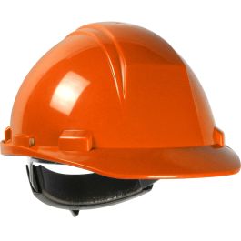 Type II, Cap Style Hard Hat with HDPE Shell, 4-Point Textile Suspension and Wheel Ratchet Adjustment, Hi-Vis Orange, OS 280-HP542R-31