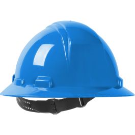 Full Brim Hard Hat with HDPE Shell, 4-Point Textile Suspension and Pin-Lock Adjustment, Sky Blue, OS 280-HP641-07