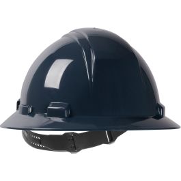 Full Brim Hard Hat with HDPE Shell, 4-Point Textile Suspension and Pin-Lock Adjustment, Navy, OS 280-HP641-08