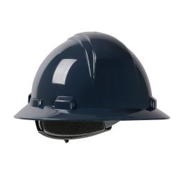 Full Brim Hard Hat with HDPE Shell, 4-Point Textile Suspension and Wheel Ratchet Adjustment, Navy, OS 280-HP641R-08