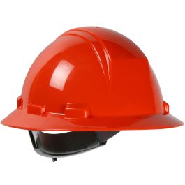 Type II Full Brim Hard Hat with HDPE Shell, 4-Point Textile Suspension and Wheel Ratchet Adjustment, Orange, OS 280-HP642R-03
