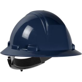 Type II Full Brim Hard Hat with HDPE Shell, 4-Point Textile Suspension and Wheel Ratchet Adjustment, Navy, OS 280-HP642R-08