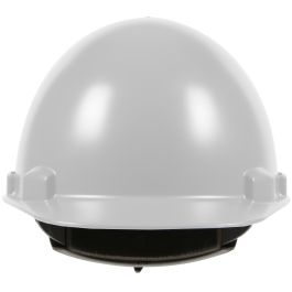 Cap Style Smooth Dome Hard Hat with ABS/Polycarbonate Shell, 4-Point Textile Suspension and Wheel-Ratchet Adjustment, White, OS 280-HP841R-01