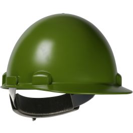 Cap Style Smooth Dome Hard Hat with ABS/Polycarbonate Shell, 4-Point Textile Suspension and Wheel-Ratchet Adjustment, Forest Green, OS 280-HP841R-74