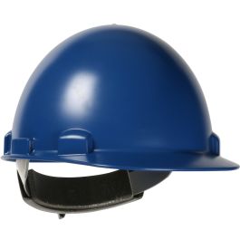 Cap Style Smooth Dome Hard Hat with ABS/Polycarbonate Shell, 4-Point Textile Suspension and Swing Wheel-Ratchet Adjustment, Steel Blue, OS 280-HP841SR-71