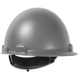 Cap Style Smooth Dome Hard Hat with Nylon/Fiber Resin Shell, 4-Point Textile Suspension and Wheel-Ratchet Adjustment, Gray, OS 280-HP851R-09