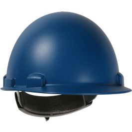 Cap Style Smooth Dome Hard Hat with Nylon/Fiber Resin Shell, 4-Point Textile Suspension and Wheel-Ratchet Adjustment, Steel Blue, OS 280-HP851R-71