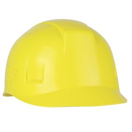 Bump Cap with 4-Point Plastic Suspension and Pin-Lock Adjustable Back, Yellow, OS 280-HP940-02