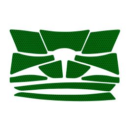 CR2 Reflective Kit for Cap Style Hard Hats, OS, Green 281-CR2-10-GR