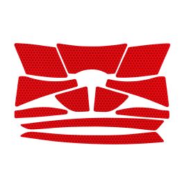 CR2 Reflective Kit for Cap Style Hard Hats, Red, OS 281-CR2-10-RE