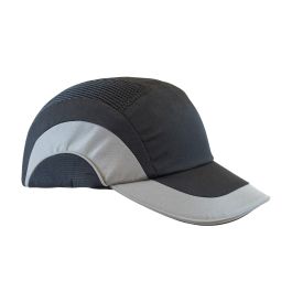 Baseball Style Bump Cap with HDPE Protective Liner and Adjustable Back, Gray, OS 282-ABR170-12