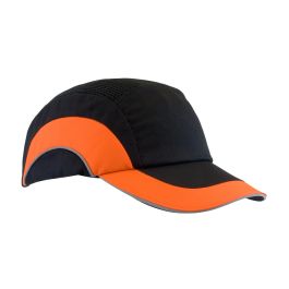 Baseball Style Bump Cap with HDPE Protective Liner and Adjustable Back, Hi-Vis Orange, OS 282-ABR170-18