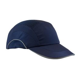 Baseball Style Bump Cap with HDPE Protective Liner and Adjustable Back, Navy, OS 282-ABR170-21