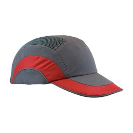 Baseball Style Bump Cap with HDPE Protective Liner and Adjustable Back, Red, OS 282-ABR170-62