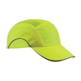 Hi-Vis Baseball Style Bump Cap with HDPE Protective Liner and Adjustable Back, Hi-Vis Yellow, OS 282-ABR170-LY