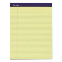 Legal Ruled Pads, Narrow Rule, 50 Canary-Yellow 8.5 x 11.75 Sheets, 4/Pack