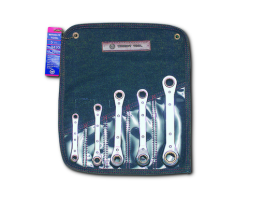Metric Ratcheting Box Wrenches, 5 Pieces, Satin Finish 9430